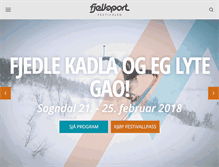 Tablet Screenshot of fjellsportfestivalen.no